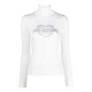 Moschino Dam Turtleneck Tröja Ullblandning White, Dam