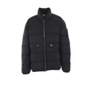 Stone Island Marinblå Nylon Huva Jacka Black, Herr