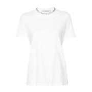 Golden Goose Rhinestone-prydd T-shirt med rund hals White, Dam