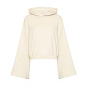 MM6 Maison Margiela Beige Huvtröja med Breda ärmar Beige, Dam