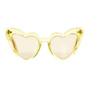 Saint Laurent Hjärtformade gula solglasögon tillbehör Yellow, Dam