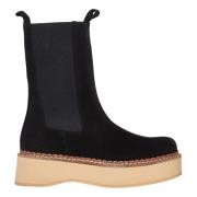 Paloma Barceló Svarta Mocka Chelsea Ankelboots Black, Dam