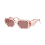 Prada 17Ws Solglasögon i persika transparent Pink, Dam