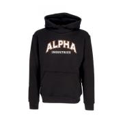 Alpha Industries College Hoodie Svart Streetwear Black, Herr