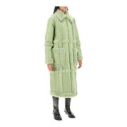 Stand Studio Eco-Shearling Geometrisk Kappa Green, Dam