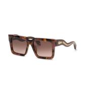 Roberto Cavalli Bruna Rosa Havana Gradient Solglasögon Brown, Unisex