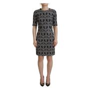 Dolce & Gabbana Lyxig Jacquard Shift Bodycon Klänning Multicolor, Dam