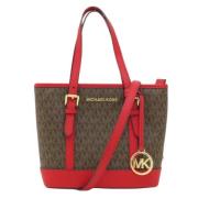 Michael Kors Pre-owned Pre-owned Canvas axelremsvskor Brown, Dam