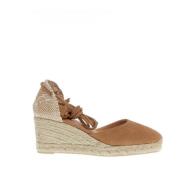 Castañer Beige Kil Espadrillos Ankelrem Beige, Dam