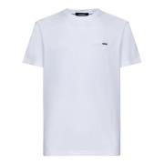 Dsquared2 Vit Crewneck Bomull Jersey T-shirt White, Herr