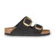 Birkenstock Guldspänne Läder Sandaler Black, Unisex