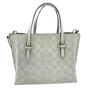 Coach Pre-owned Pre-owned Canvas axelremsvskor White, Dam