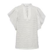 Co'Couture Feminine Frill Top Blouse White, Dam