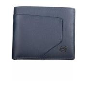 Piquadro Blå Läder RFID-plånbok med Kontrasterande Detaljer Blue, Herr
