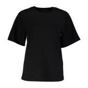 Cavalli Class Svart Logo Print Slim Fit T-Shirt Black, Dam