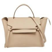 Celine Vintage Pre-owned Laeder handvskor Beige, Dam