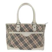 Burberry Vintage Pre-owned Canvas handvskor Beige, Dam