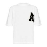 Anine Bing T-shirt med logotyp White, Dam