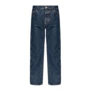 Salvatore Ferragamo Jeans med logotyp Blue, Herr