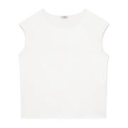 Oltre Kimonoärm Satin T-shirt White, Dam