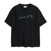 Soulland Avslappnad T-shirt med klottertryck Black, Unisex