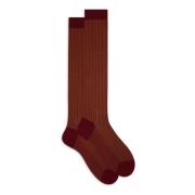 Gallo Burgundy Twin-Rib Cotton Socks Multicolor, Herr