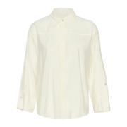 Soaked in Luxury Vit Button Skjorta Slelia Blus White, Dam