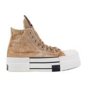 Converse Beige Sneakers med Läderlogodetalj Beige, Herr