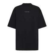 Balenciaga Rhinestone Logo Crew Neck T-shirt Black, Dam
