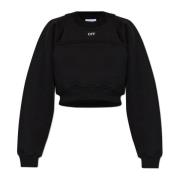 Off White Sweatshirt med logotyp Black, Dam