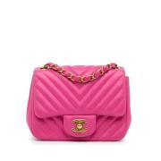 Chanel Vintage Pre-owned Laeder crossbodyvskor Pink, Dam