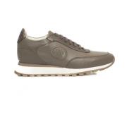 Cerruti 1881 Beige Läder Platform Sneaker Sidologo Beige, Dam