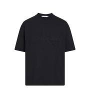 Calvin Klein Jeans Svart Rund Hals T-shirt Black, Herr
