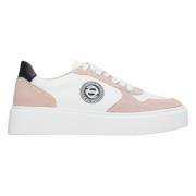 Estro Kvinnors Rosa & Vit Läder & Velour Sneakers Er00113063 White, Da...