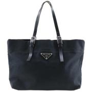 Prada Vintage Pre-owned Canvas prada-vskor Black, Dam