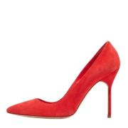 Manolo Blahnik Pre-owned Pre-owned Mocka klackskor Red, Dam