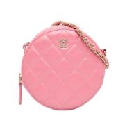 Chanel Vintage Pre-owned Laeder crossbodyvskor Pink, Dam