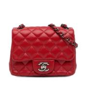 Chanel Vintage Pre-owned Laeder axelremsvskor Red, Dam