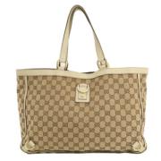 Gucci Vintage Pre-owned Canvas gucci-vskor Beige, Dam