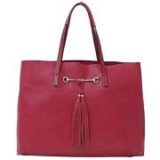 Gucci Vintage Pre-owned Laeder totevskor Red, Dam