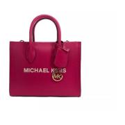 Michael Kors Pebbled Leather Shopper Tote Bag Pink, Dam