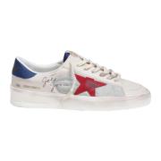 Golden Goose Vintage Stardan Läder Sneakers Vit/Blå/Röd White, Herr