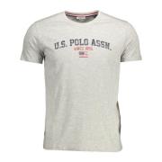 U.s. Polo Assn. Grå Crew Neck Bomull Tee Gray, Herr