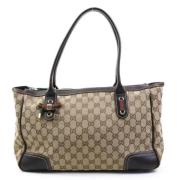 Gucci Vintage Pre-owned Canvas axelremsvskor Beige, Dam