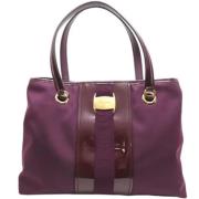 Salvatore Ferragamo Pre-owned Pre-owned Tyg totevskor Purple, Dam