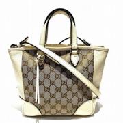 Gucci Vintage Pre-owned Canvas handvskor Beige, Dam