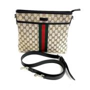 Gucci Vintage Pre-owned Canvas axelremsvskor Beige, Dam