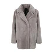 Blancha Shearling Cement Jacket Gray, Dam