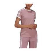 Adidas 3-Stripes Klisk Tee för Kvinnor Pink, Dam