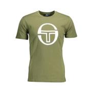 Sergio Tacchini Tryck Logo Rund Hals T-shirt Green, Herr